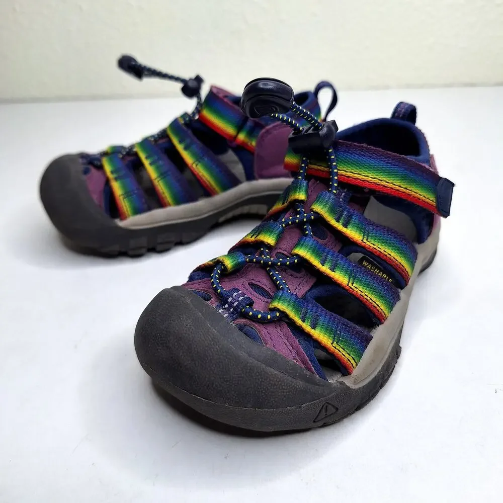 KEEN Newport H2 Sandals Tillandsia Rainbow Kids 10 Outdoor Hiking Closed Toe